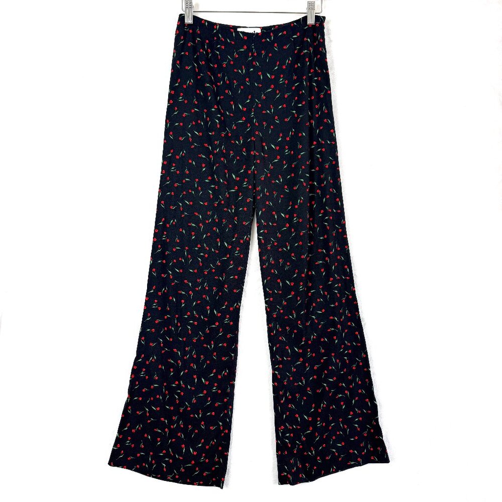 ROUJE Paris Gino Tulip Floral Dainty Feminine Romantic Flowy High Rise Pants 4